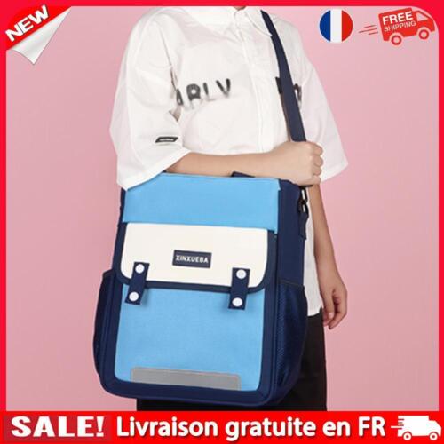 Nylon Backpack Zipper Teens Large Capacity Waterproof with Handle (Light Blue) - Photo 1/9