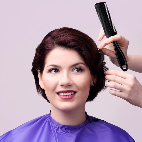 5 Pack Razor Comb Hair Cutter Double Edge with Razors Slim Haircuts Tool - Picture 2 of 9
