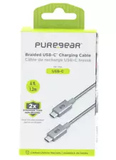 PureGear Braided USB-C Charging Cable 4 ft for iPhone 15 / 16 / Galaxy / LG