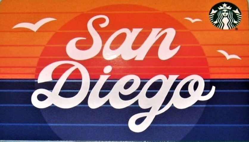 STARBUCKS SAN DIEGO SCRIPT GIFT CARD MS BACK – NEW SERIES #6337