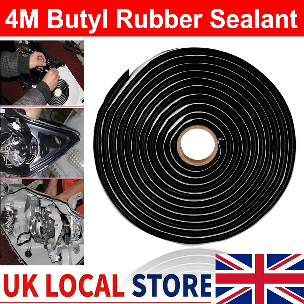 4M Butyl Tape Rubber Glue Headlight Sealant Retrofit Reseal Headlamps Door UK