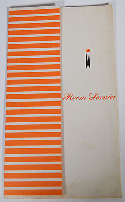 Vintage 1960s Brochure Marriott Continental Breakfast Room Service Menu