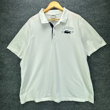 Lacoste Sport Polo Shirt Mens 8 3XL White Big Gator Logo Preppy Tennis Classic