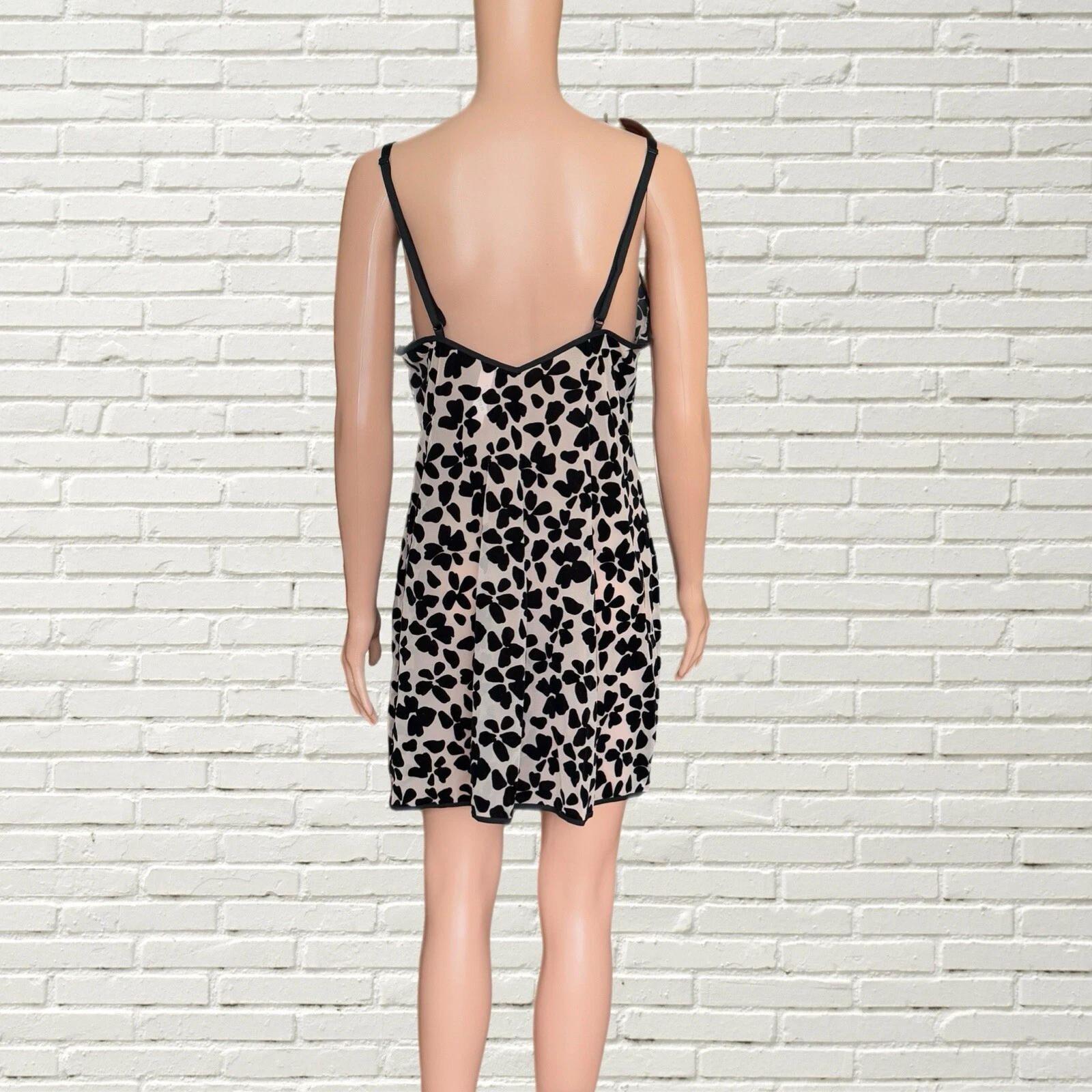 UNDERCOVER Victorias Secret Mini Abito Slip Maglia Marrone Nero Velluto Deadstock Nuovo con etichette Taglia L