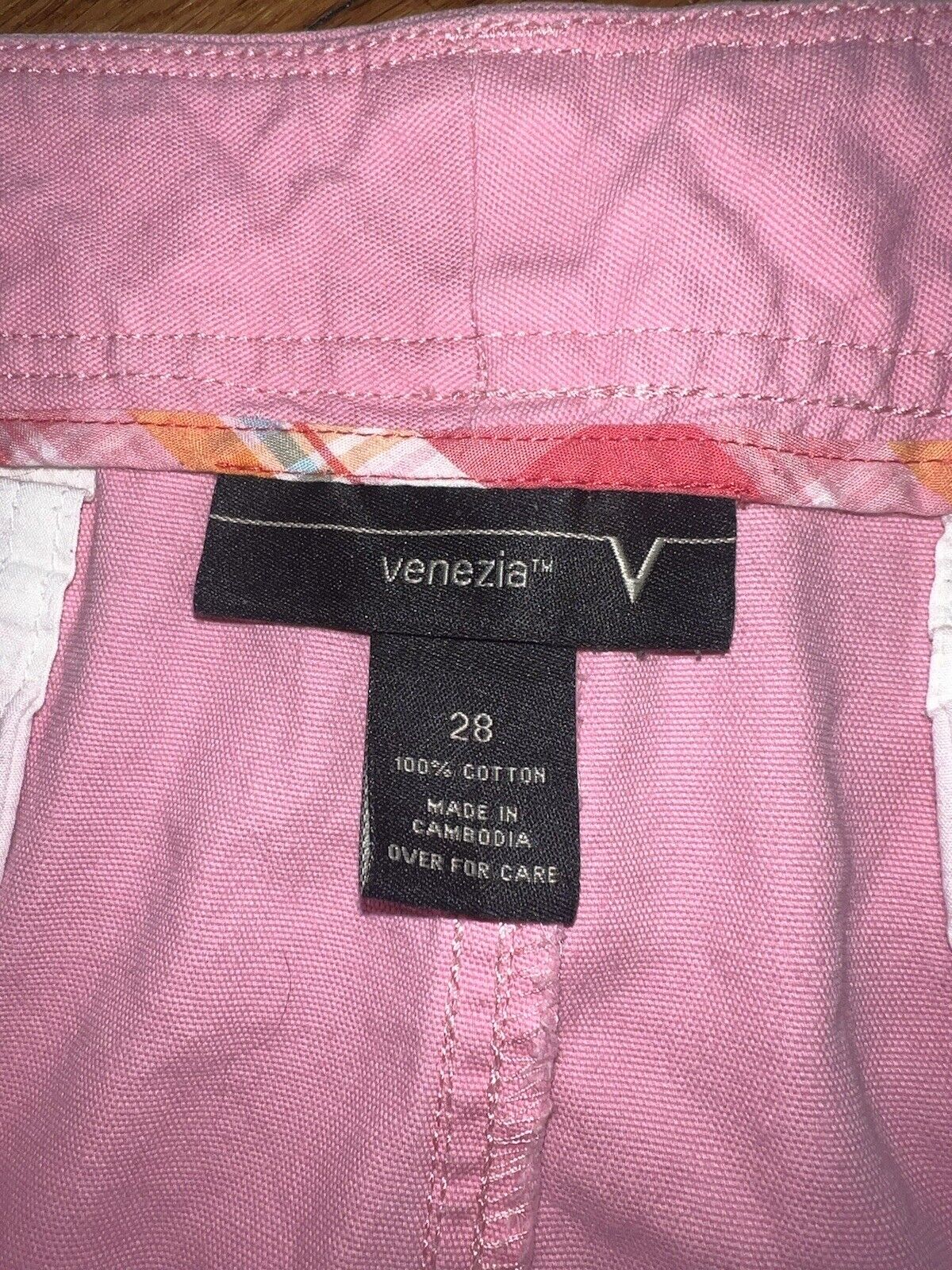 Venezia Women’s Baby Pink Khaki Shorts Size 28 - image 5