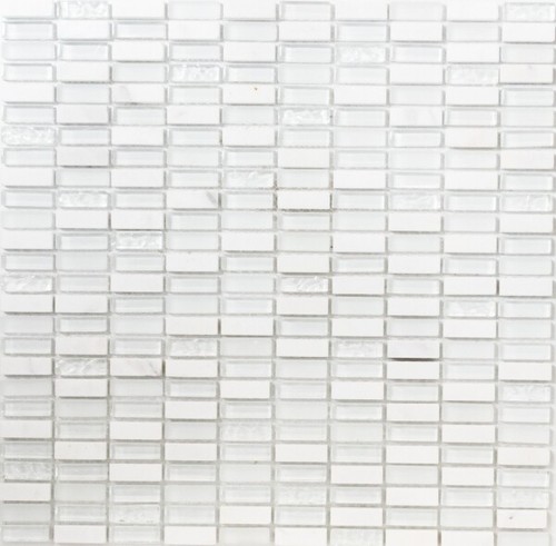 Carrelage mosaïque gris translucide composite en verre