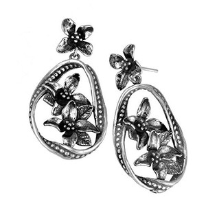 earrings paz sterling silver floral creations dangle multi