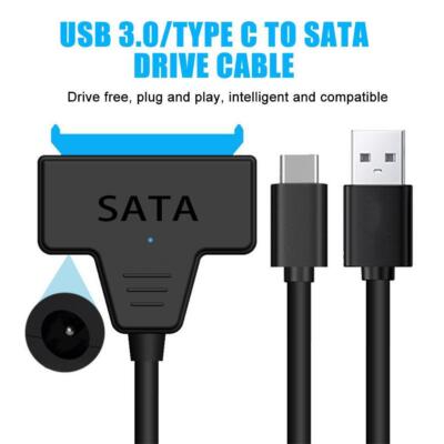 USB 3.0 to SATA 2.5'' Hard Drive HDD SSD Adapter Converter 22Pin Cable 2024 NICE
