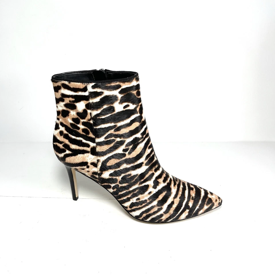 Nine West Women’s Ankle Boots Pointed Toe Black Zebra Prints Calf Hair 7 M NIB - Image 3 of 4