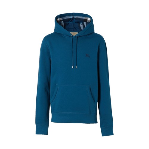 BURBERRY BLUE LABEL Cotton Sweatshirt Beige Check Zip Up High Neck