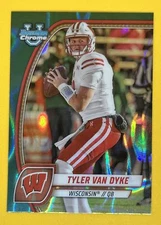 2024 Bowman University Chrome TYLER VAN DYKE Teal Lava Wisconsin Badgers