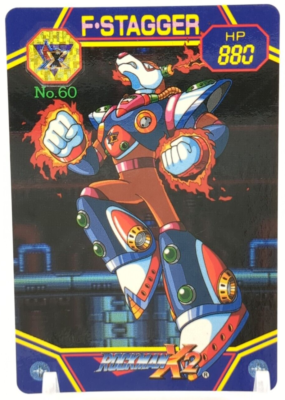 Flame Stag No.60 Mega Man X2 ROCK Card Carddass 1994 CAPCOM TCG