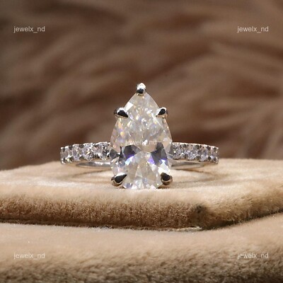 Diamond April Daughter Solitaire with Accents Prong Ring Jewelry 14K White Gold