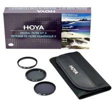 Hoya 77mm Digital Filter Kit: UV C  CPL/Circular Polarizer  NDx8/ND8  Pouch