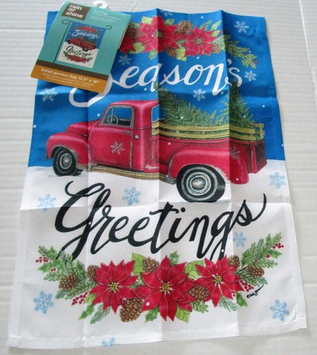 CHRISTMAS ART GARDEN FLAG 12.5" X 18" By Rain or Shine SEASON'S GREETINGS