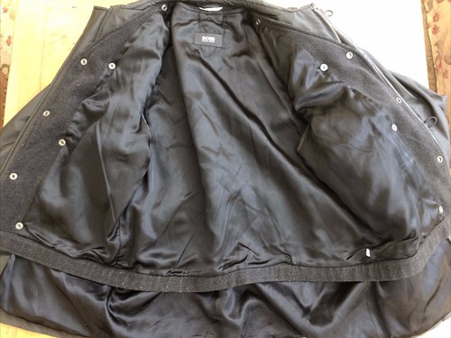 HUGO BOSS Men's Coat Winter Jacket Size 52 M/L Black Nylon Removable Wool Liner - Picture 12 of 12