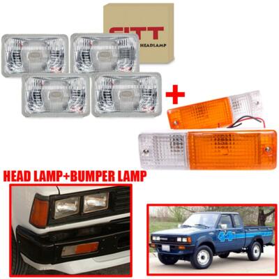 Set H4 Head Light Bumper Lamp For Nissan Datsun 720 1980-1986