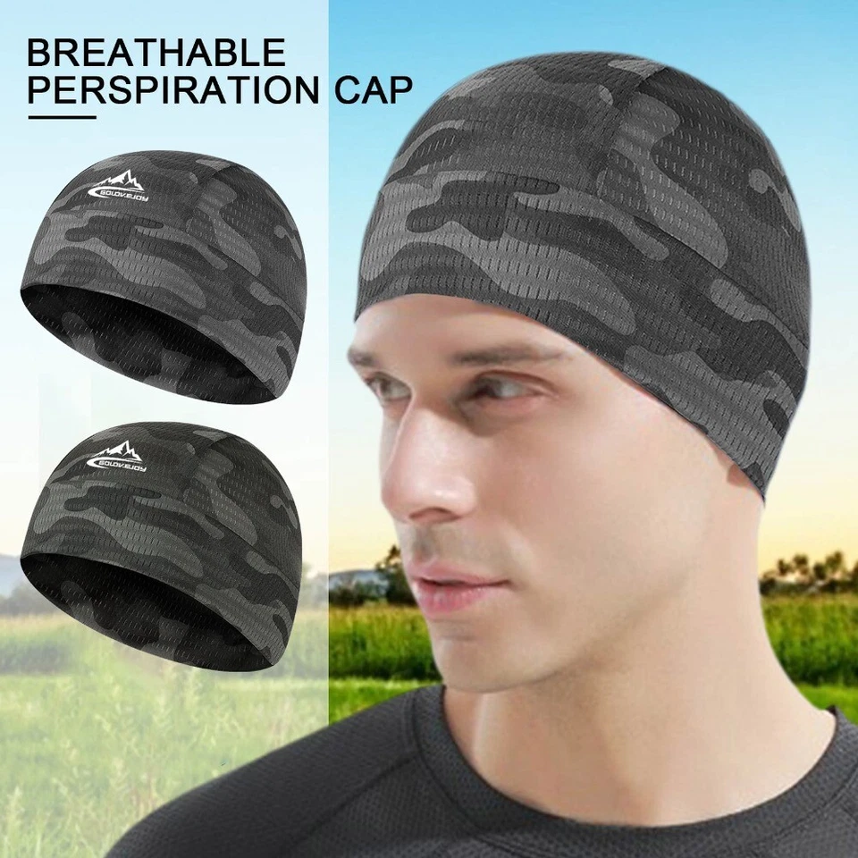 Cooling Skull Cap Helmet Liner Sweat Wicking Cycling Running Hat for Men Women - image 2 of 4