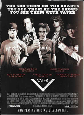 Vater Percussion - Rose / Bourdon / Donati / Hanson / Breaux - 2007 Print Ad