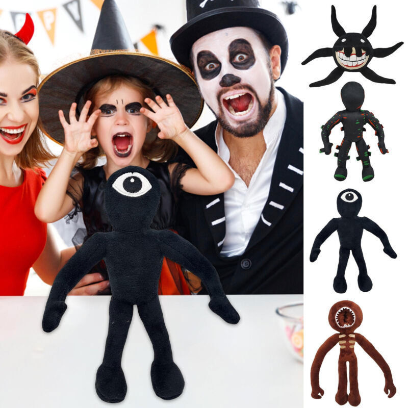 Halloween Doors Screech Plush Game Costume Black White Jumbo Monster  Cosplay Clothes Kids Birthday Christmas Gift