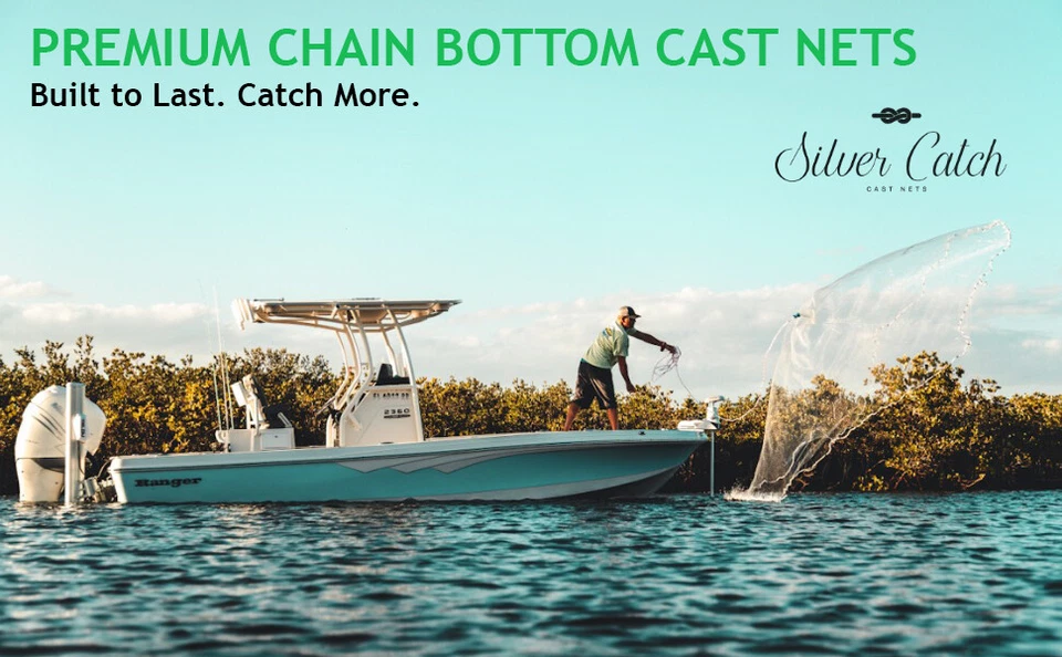 Isca de rede fundida 5-10 pés mono cordão 3/8"-1/2"-1" CADEIA inferior. Melhor qualidade - Imagem 2 de 4