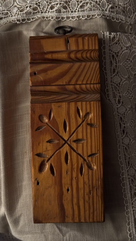 Antique House Interior Door Frame Trim Block w Metal Circle 2 Hang And Display