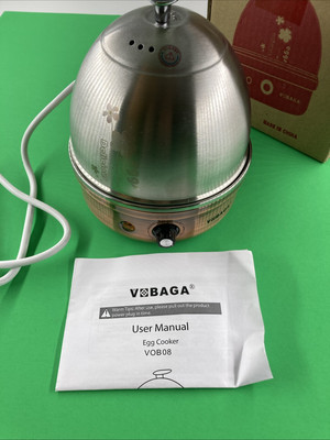 NEW VOBAGA Stainless Steel Electric Egg Cooker, Rapid Egg Boiler Auto Shut Off