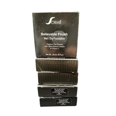 Sorme NEW Believable Finish Wet Dry Foundation Suntone 408 23oz 65g New 5 count