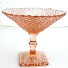 Vintage 1930’s Anchor Hocking Miss America Candy Compote Pink  Depression Glass