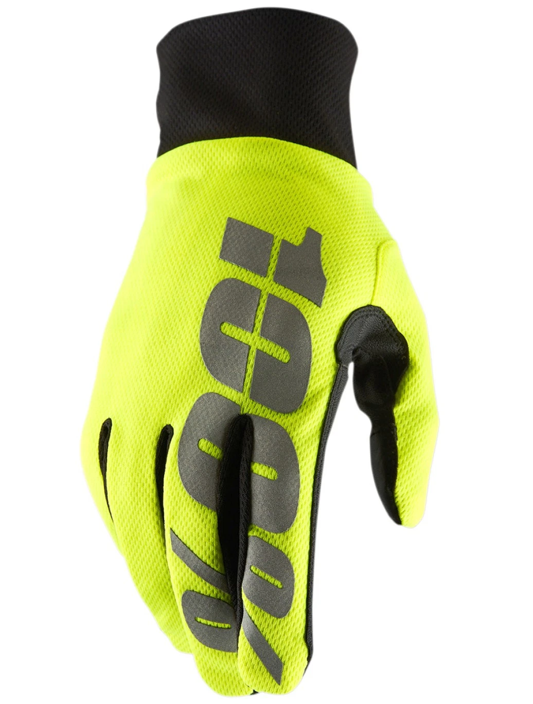 100% Hydromatic Waterproof Mens MX Offroad Gloves Neon Yellow MD
