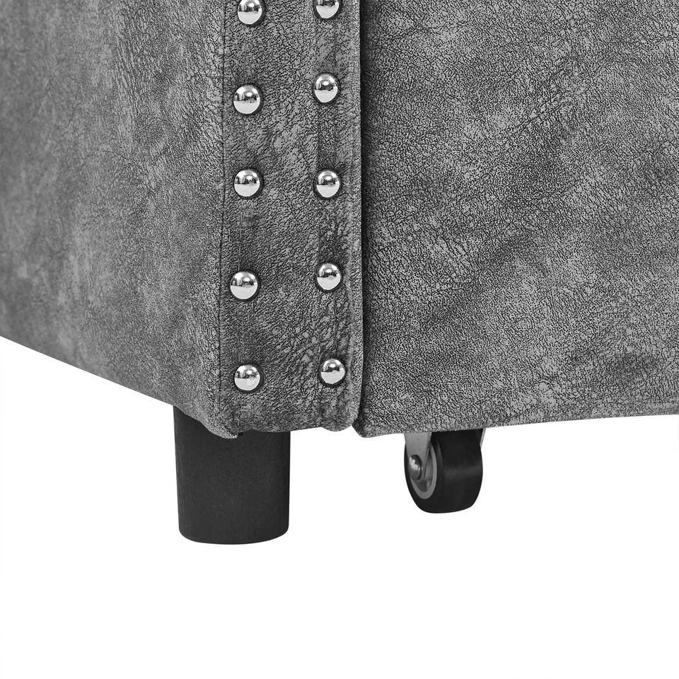 Sofá cama acolchado con cajones tamaño doble 81,5''x4''x30,5"" Foto 4 de 4