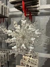 2025 Disney Parks WDW Deck The Halls Mickey Snowflake Christmas Ornament New