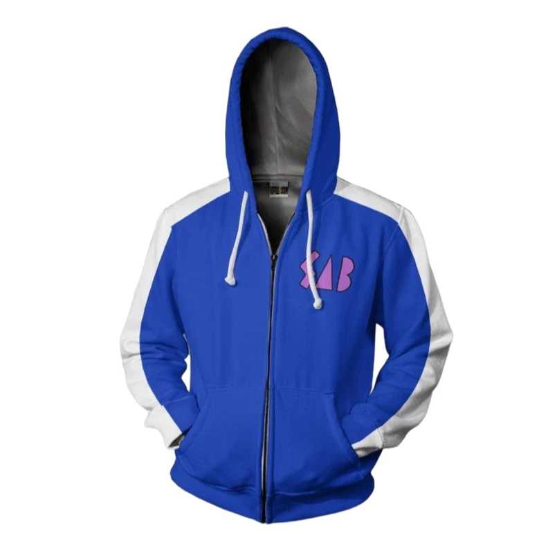 Unisex 3D Zip Hoodie Casual Sweatshirt