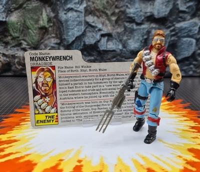 Vintage GI Joe Action Force Monkeywrench v1 Dreadnok Figur 1986 komplett Hasbro