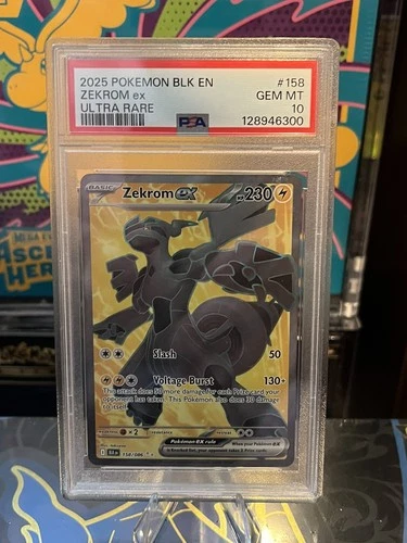 Psa 10 Pokémon Zekrom EX TCG Ultra Rare Black Bolt SV 158/086