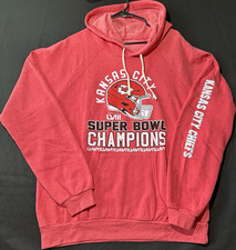 Majestic Threads Kansas City Chiefs Super Bowl LVIII Champs Hoodie Red L NFL