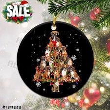 Boxer Christmas Tree Lights Funny Dog Chrismas Ornament.