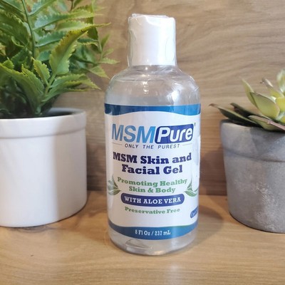 Kala Health MSMPure Skin and Facial Gel w/ Aloe MSM Pure 8oz - New/Sealed!