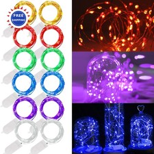 Fairy Lights Battery Operated 12 Pack 7 ft 20 LED String Multicolor Waterproof
