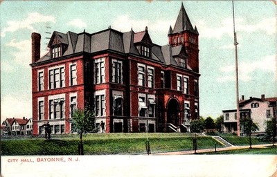 Bayonne NJ City Hall 1907 Postcard - Historic New Jersey Architecture