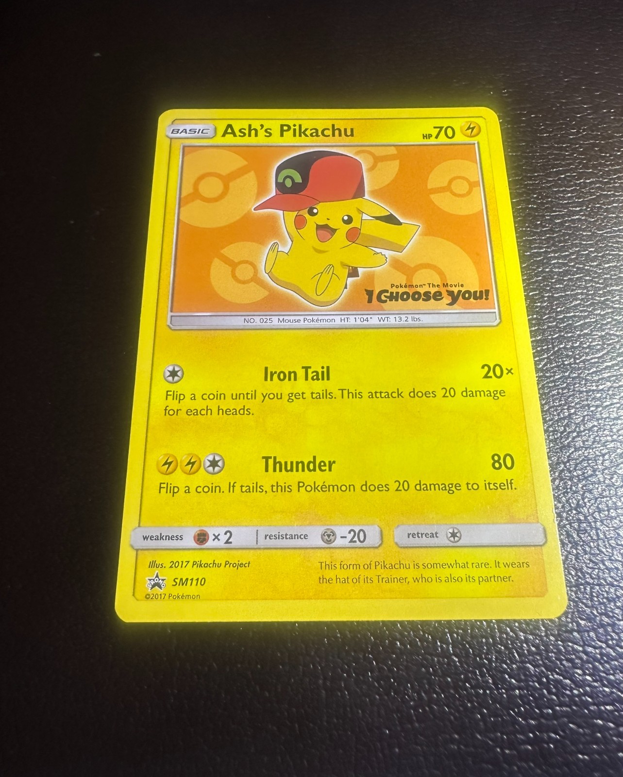 Ash's Pikachu Promo Card (SM110)