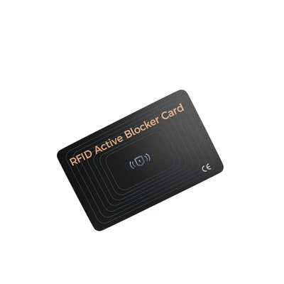 SMARTPRODUCT 4x RFID Blocker Karte NFC Schutz für EC & Kreditkarten Schutzkarte Blocking Card