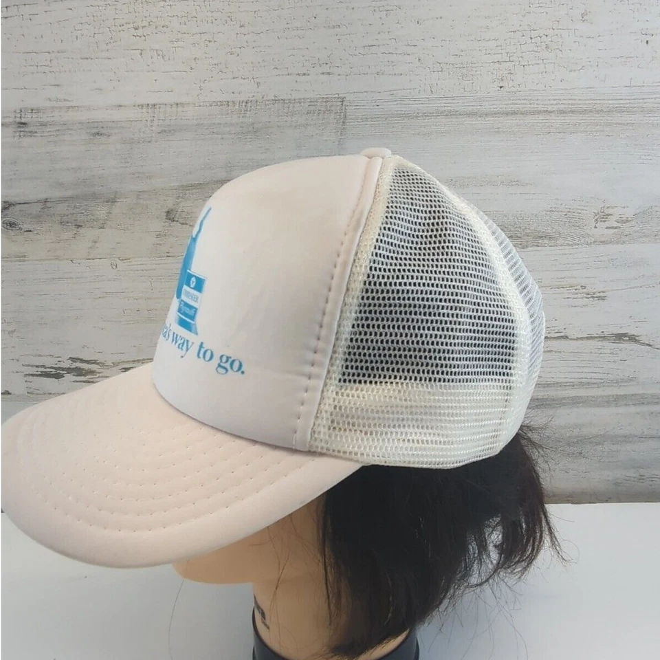 Chrysler Plymouth Americas Way To Go White Vintage Trucker Hat snapback - Image 2 of 4