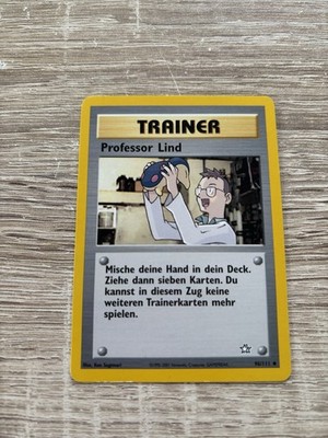 Pokemon Karte Professor Lind 1st Edition Neo Genesis 96/111 Deutsch