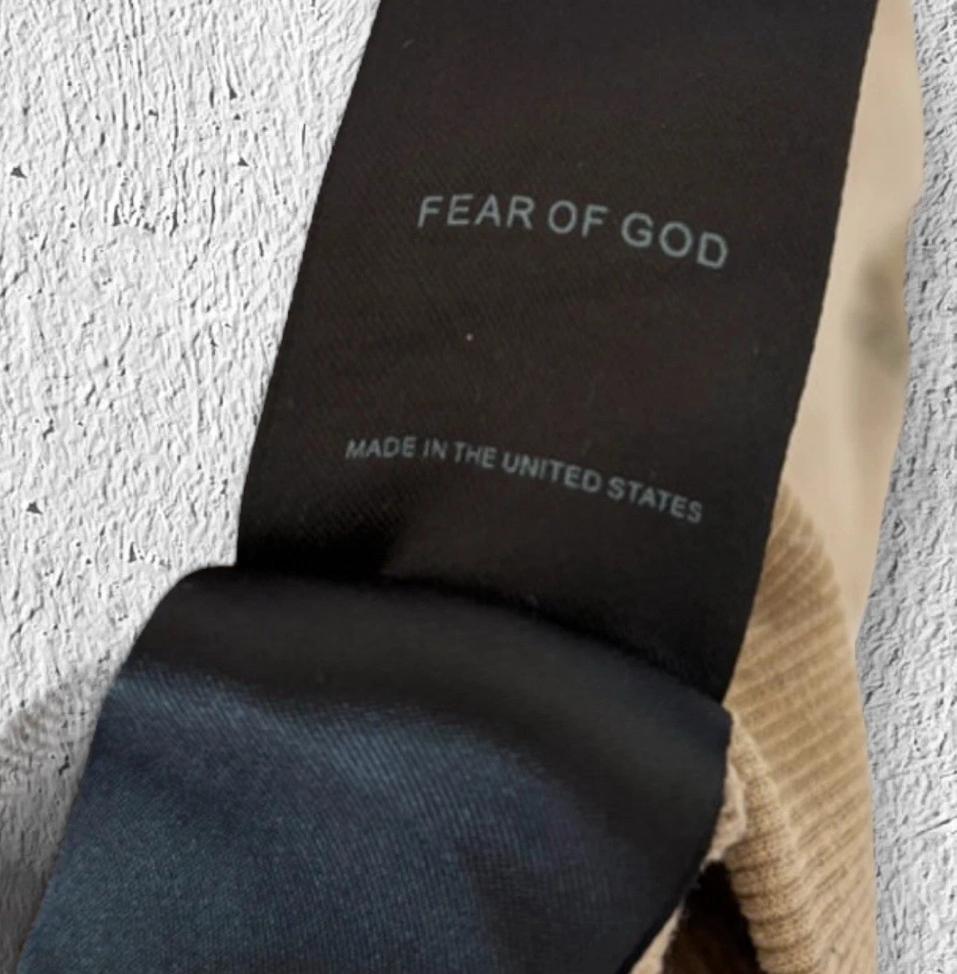 ? Autentica Felpa con Cappuccio Essentials Fear of God Marrone Chiaro ?
