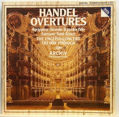 Handel : Overtures Overtures Agrippina   Alceste (CD Archiv) *Rare* *Very Good*