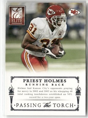 2013 PANINI ELITE #16 JAMAAL CHARLES / PRIEST HOLMES PASSING THE TORCH CHIEFS
