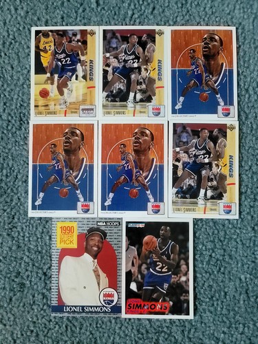 Lionel Simmons Basketball Card Mixed Lot of approx 8 cards