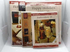 Husqvarna Viking Embroidery Card Pattern Sets Lot Of 6