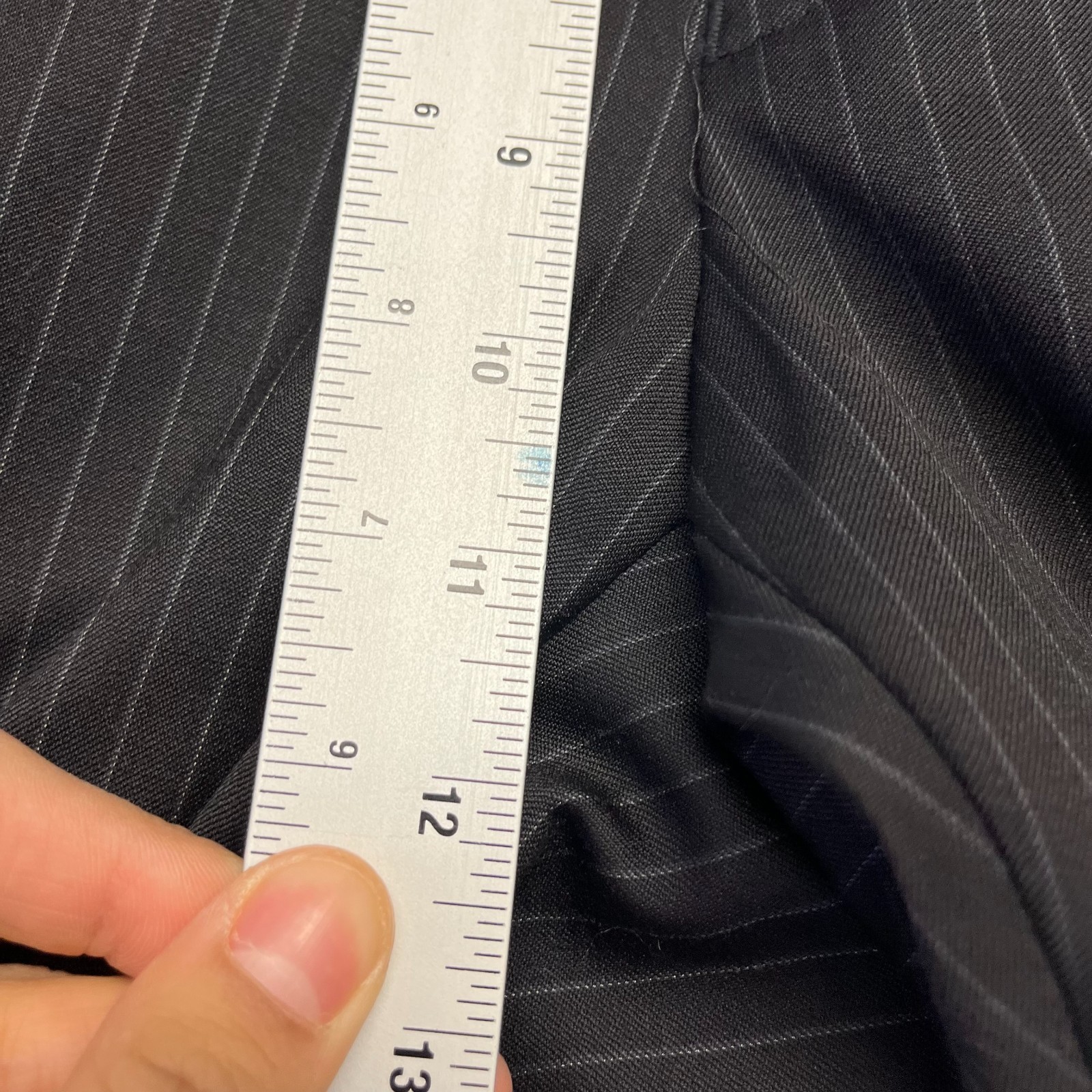 Lauren Ralph Lauren Men's Pinstripe Suit Size42R Black 2 Button Pleated 100%Wool thumbnail 17